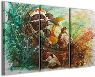 Stampe su Tela Quadro, Passioni Tela Moderna in 3 Pannelli già intelaiati, Canvas, Pronto per Essere Appeso, 90x60cm