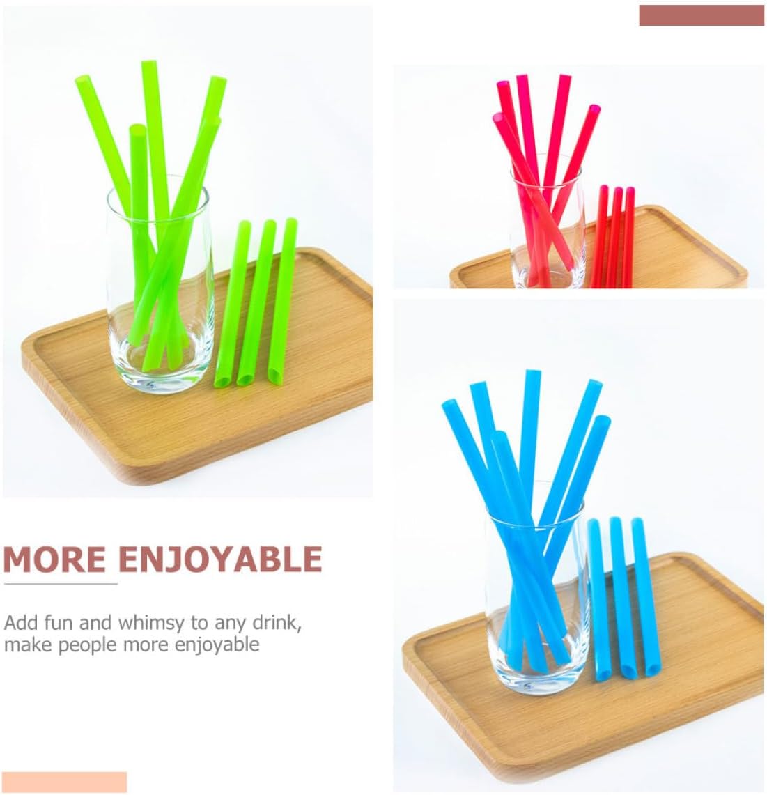 Disposable Biodegradable Plastic Jumbo Milk Tea Straws 16cm X 11mm 300pcs, Thick Wide Drinking Straws for Party, Juice, Bubble Tea Supplies