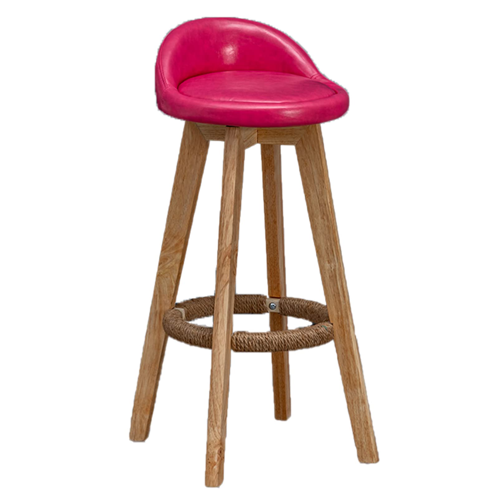Chaise haute rembourrée pour cuisine et bar avec cadre en bois