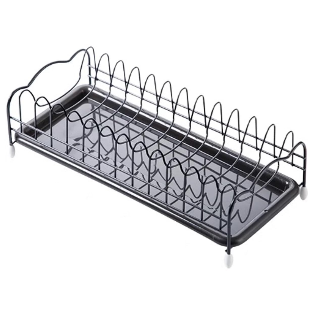 Escurreplatos Soporte De Estante Secado Platos Cocina Hierro con Bandeja, Almacenamiento Vajilla, Escurridor Placa Organización Cocina