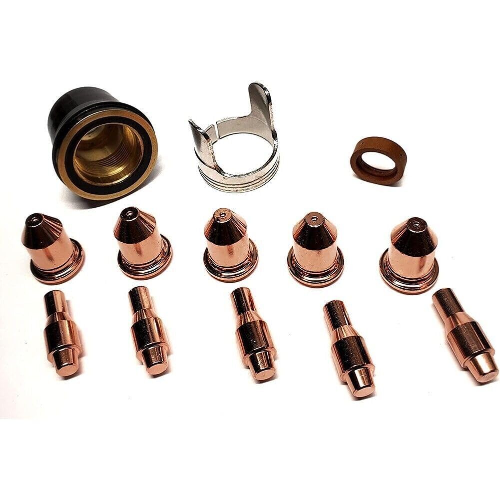 Nozzle & Electrode Replacement-Kit Compatible with Harbor Freight Titanium 45A Plasma Cutter
