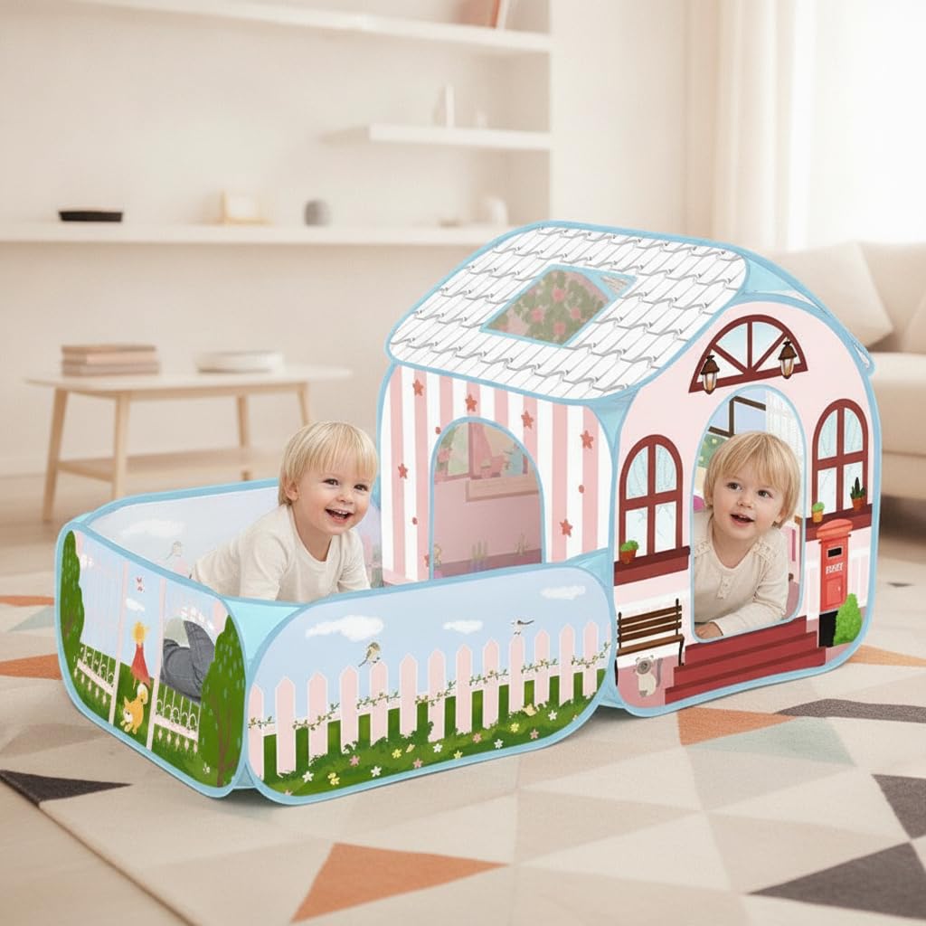 Casetta da Giardino per Bambini, Tenda -Up per Esterni, Casetta Pieghevole per Bambini