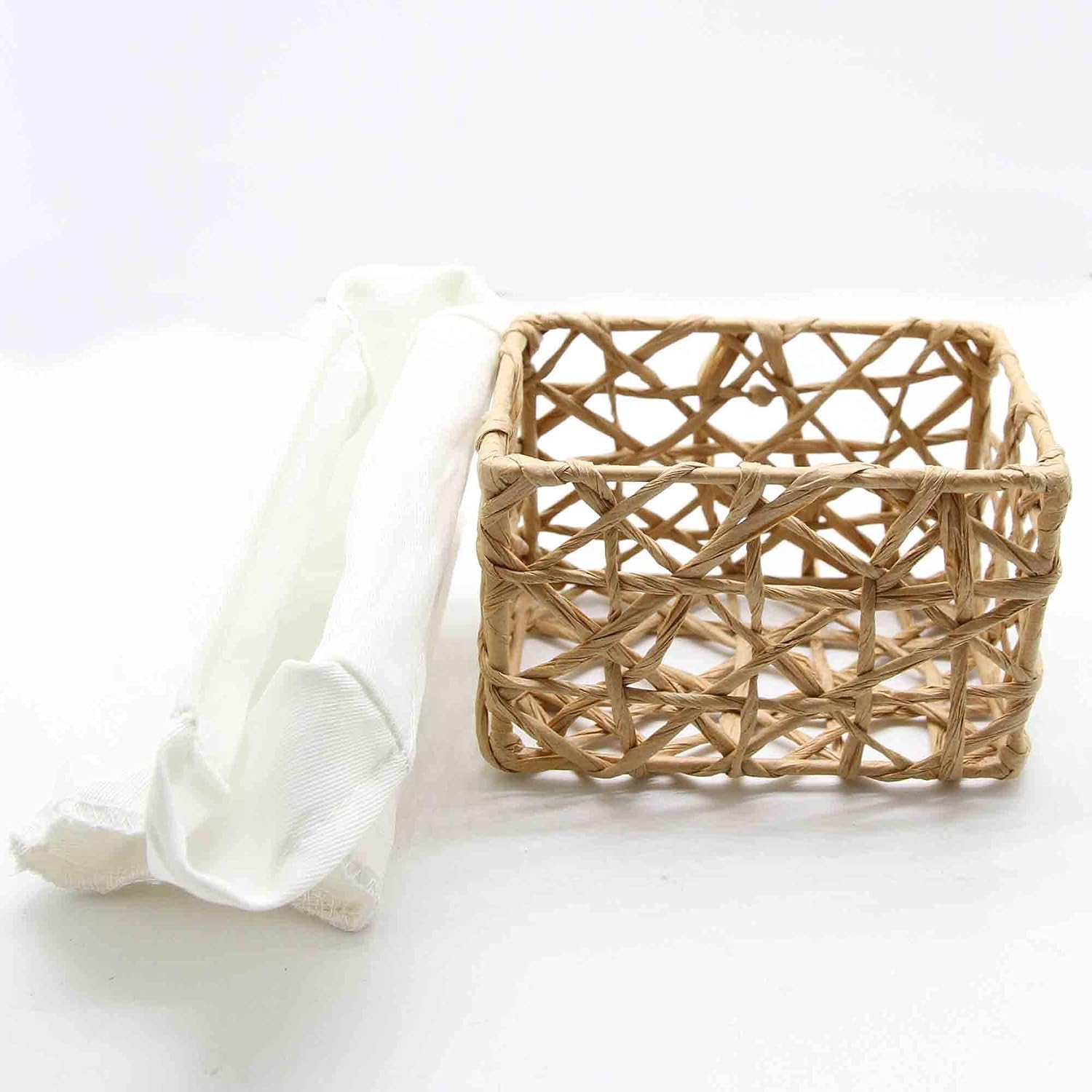 Paper Rope Storage Utilities Baskets Totes Set of 4 Beige