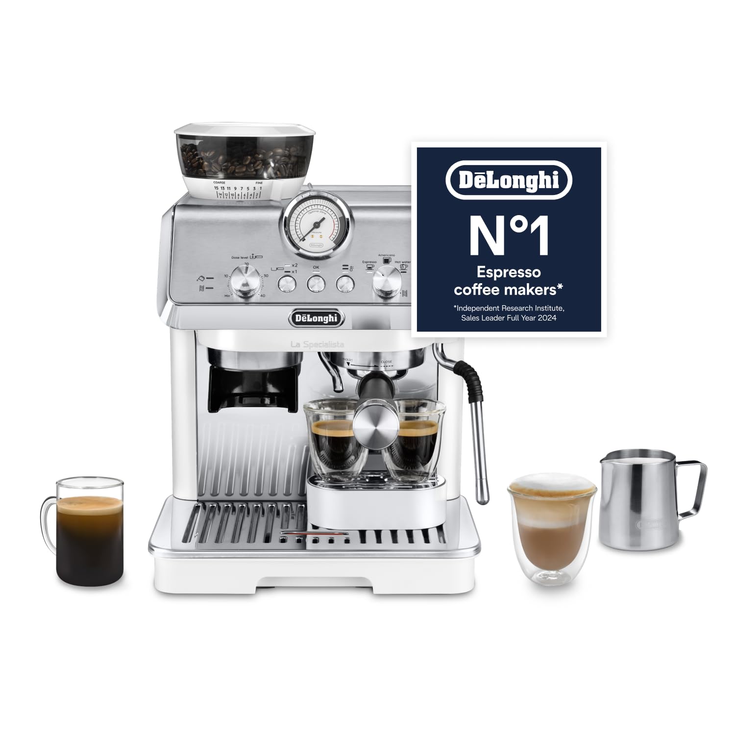 De'Longhi EC9155.W La Specialista Arte Compact Manual Bean to Cup Coffee Mach...