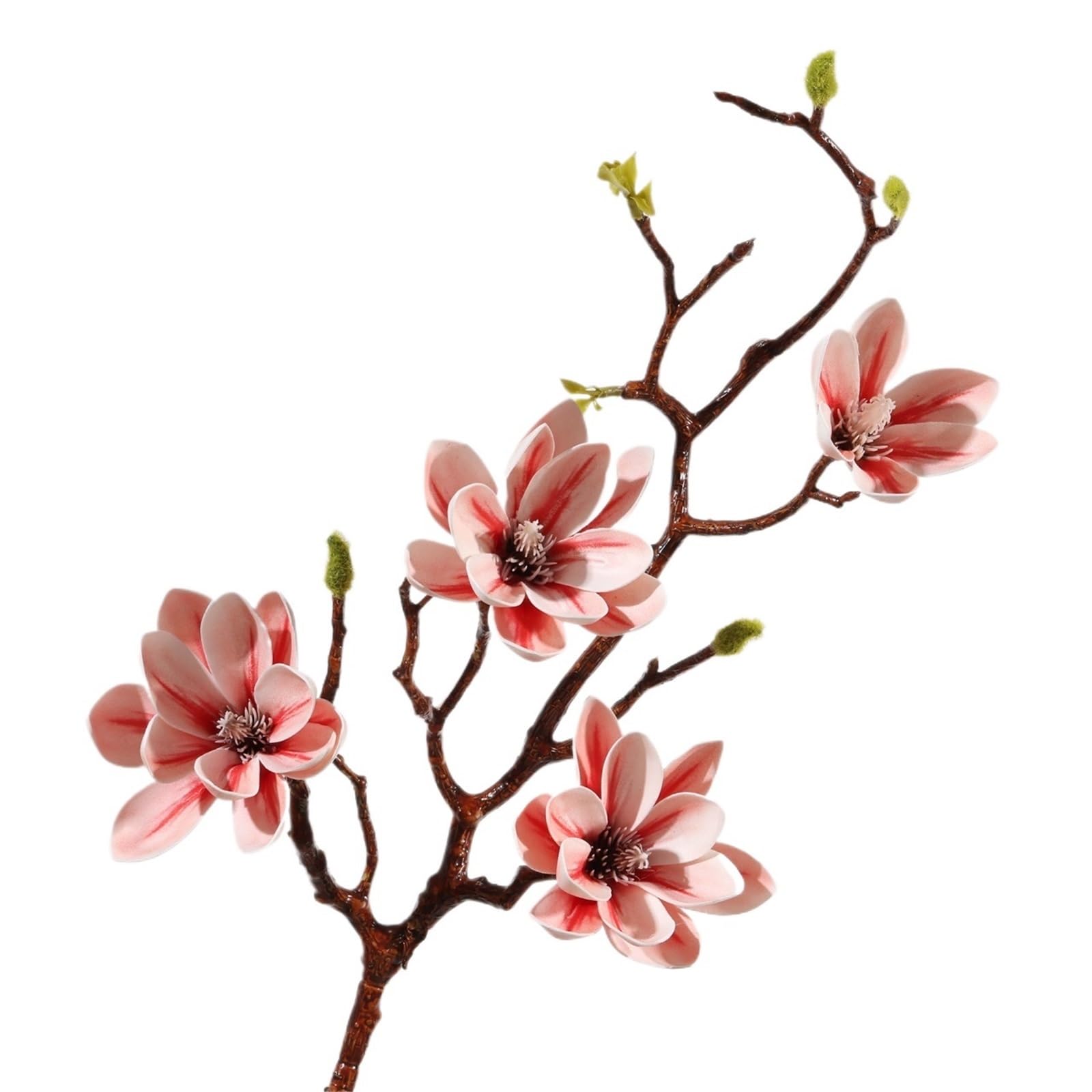 WLH Alexanders 3pcs Artificial Magnolia Flower Branches 72cm Long Stem Faux Floral Faux Bloom for Home Decor Centerpieces faux flower(Rose)