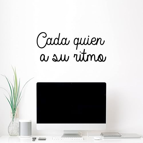 Miniatura 1 de CADA Quien A Su Ritmo/Everyone at Their Own Pace - 10.7 x 25 pulgadas - Calcomanía inspiradora positiva con cita española para dormitorio, sala de