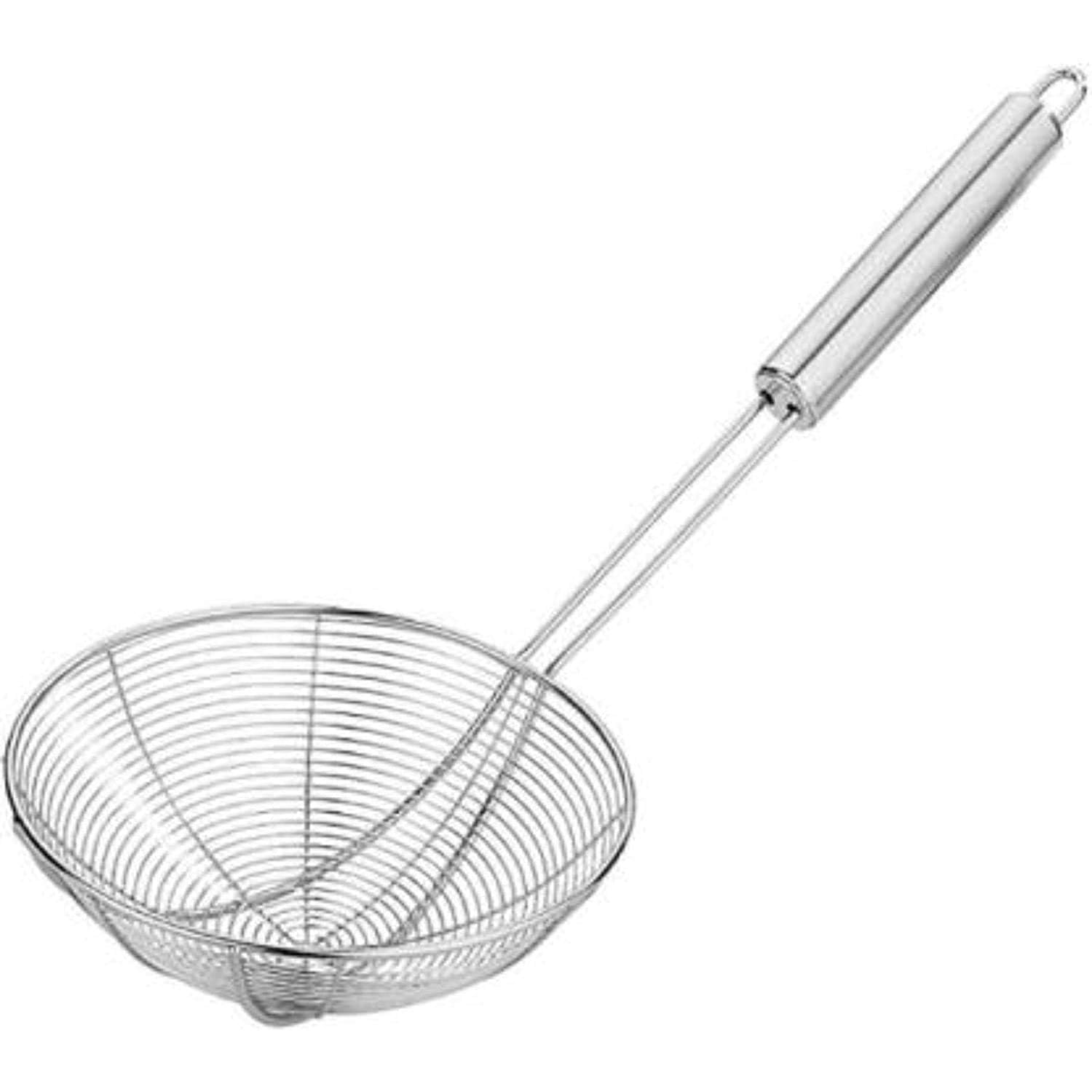 Heavy Duty Professional Standard Stainless Steel Deep Fry Net Spoon Oil Strainer with Steel Handle Jhara,Mesh,Ladle,Wire,Skimmer,Puri Strainer for Kitchen-(18 Inch) 1pcs (B0DF5LRRLD) Amazon Price History, Amazon Price Tracker