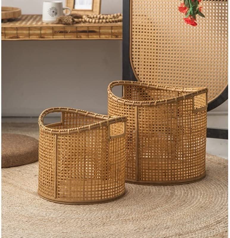 Amazon｜洗濯カゴ ランドリーバスケット ランドリーボックス 籐