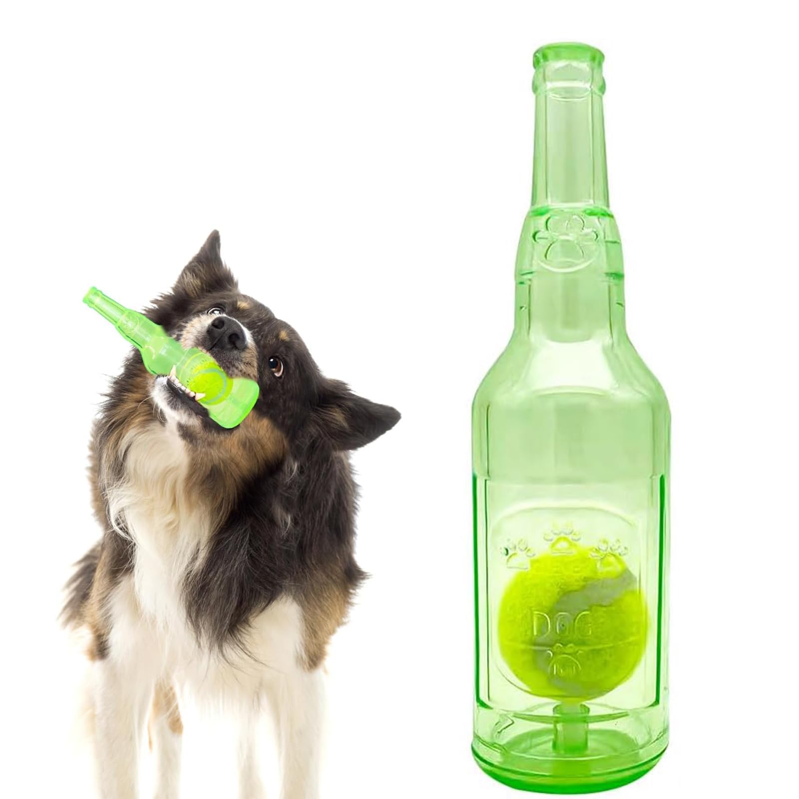 ZPSCXQ Pet Chew Beer Bottle Ball Toy, Pet Chew Beer Bottle with Tennis Ball