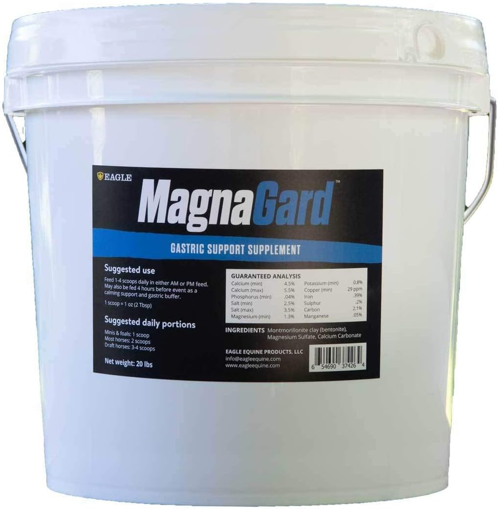 MagnaGard Gastric Support Supplement for Horses - Ulcers or Digestive Issues, 5 Month Supply (20 lbs) : Pet Supplies