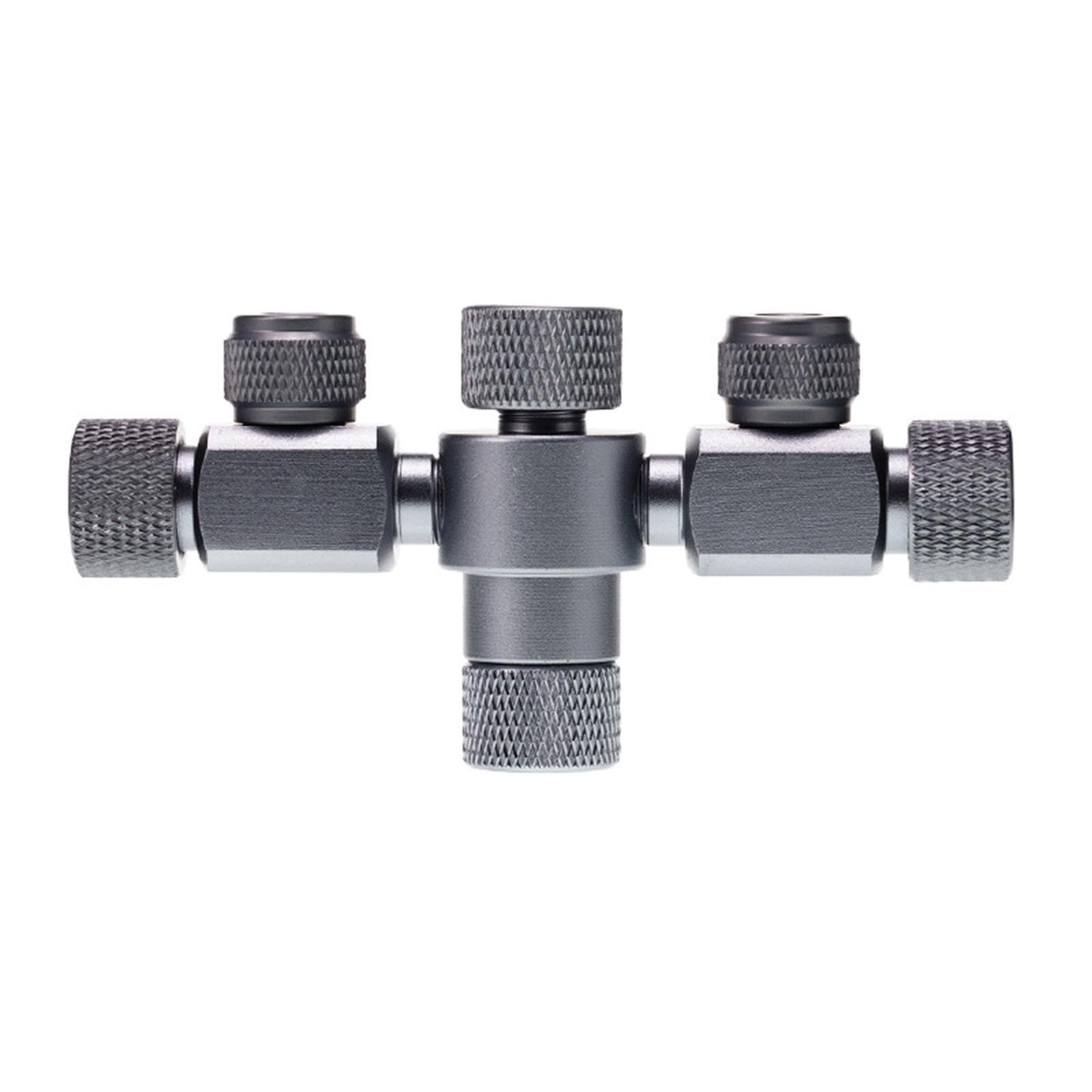 Válvula Reguladora Divisora ​​de CO2 para Acuario, Multidireccional, con Doble Salida de Aleación de Aluminio para Un Control Preciso del CO2, Apta Pa
