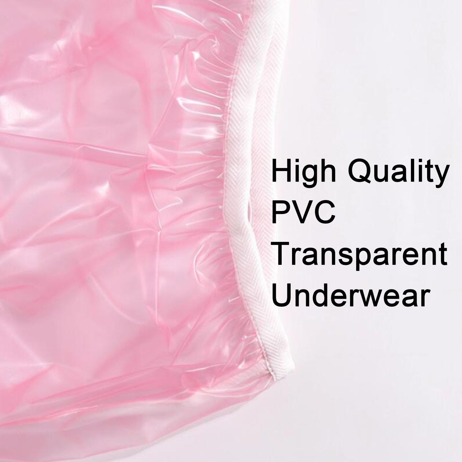 Cubrepañales para Adultos Incontinencia Ropa Interior Impermeable Antifugas Suave Pantalones Braga de Incontinencia de Plástico UnisexPink,M