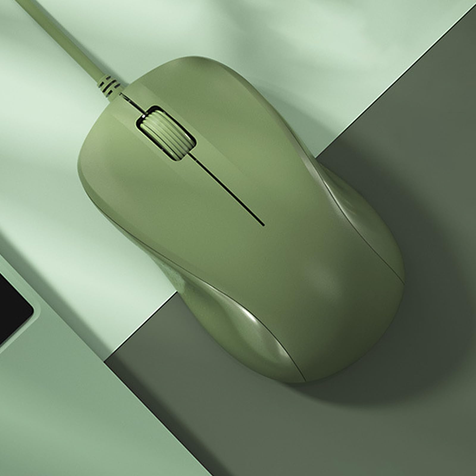 Wired Mouse, Portable Silent Computer Mice, Ergonomic Design Reduces Hand Fatigue Muscle Strain, for Laptop, Mac, Notebook, PC (Green 3)-picture-16