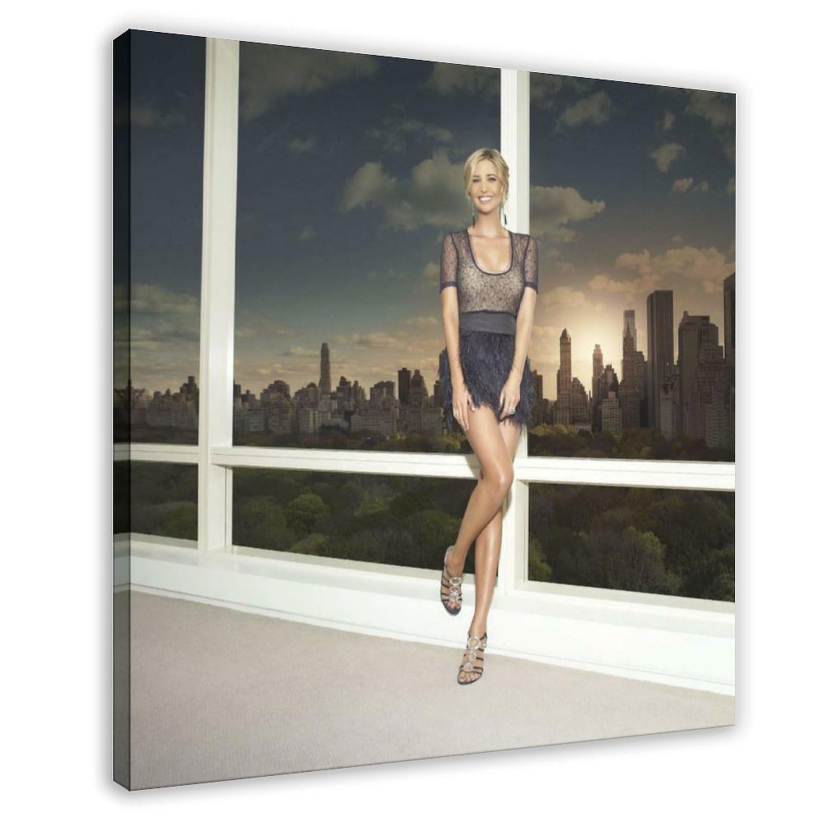 CSESTCGN Ivanka Trump Poster 9 Canvas Poster Wall Art Decor Print Picture Paintings for Living Room Bedroom Decoration 28x28inch(70x70cm)