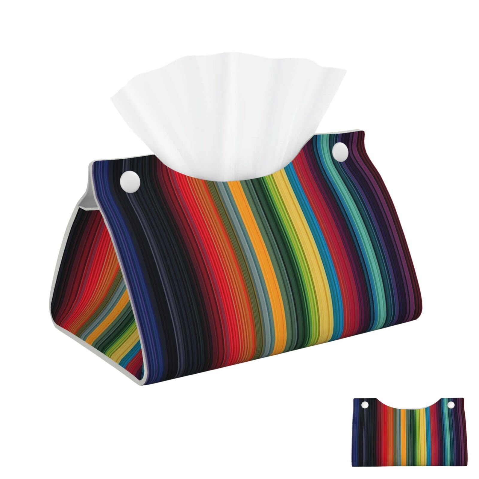 Color Stripes Tissue Box Cover Square Cube Boxes