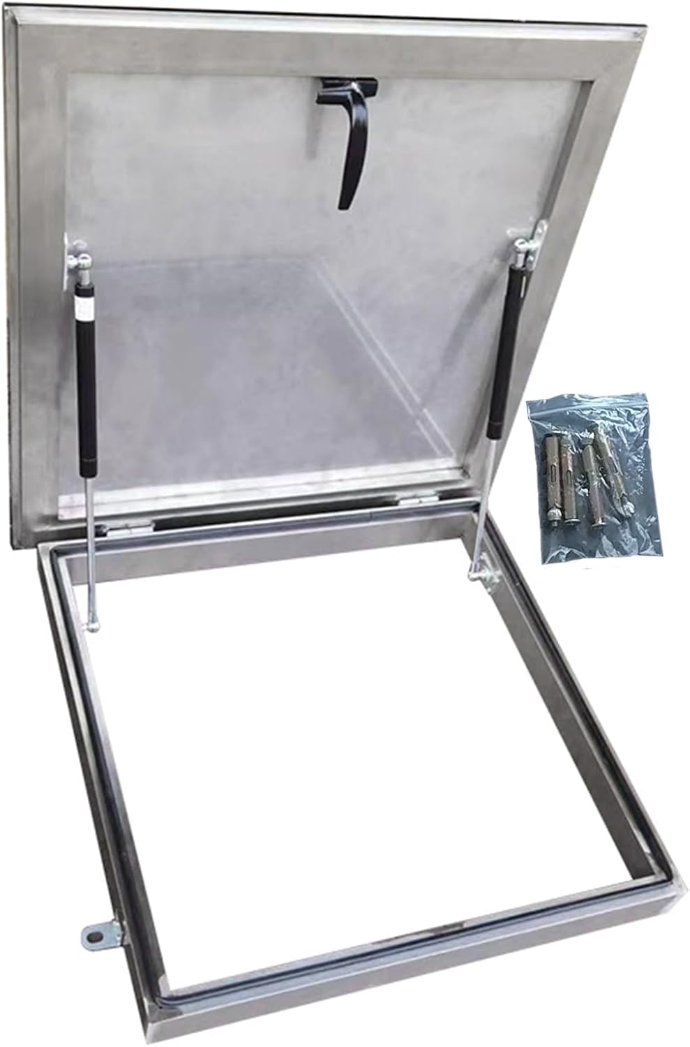 Puerta de trampilla de techo impermeable 50x60 con pernos y resortes de gas