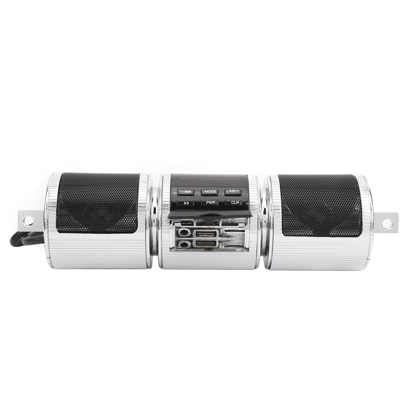 Dioche de Reproductor Manillar Motocicleta Altavoz Estéreo Reproductor de Manillar MP3 5W X 2 de Sonido (Silver)