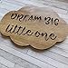 Placa cartel de madera en forma de nube personalizada con la frase...