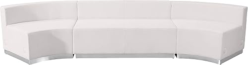 Miniatura 4 de Flash Furniture HERCULES Alon Series Black LeatherSoft configuración de recepción 3 piezas