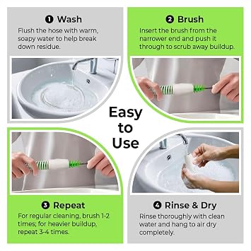 PURDOUX 6ft CPAP Hose Brush, CPAP Cleaner for Standard 22mm & Slim 15mm CPAP Hoses, CPAP Supplies and CPAP Accessories for CPAP Machines