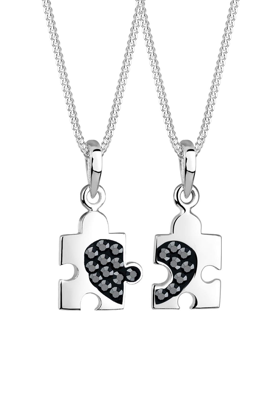 Elli Necklace Elli Necklace Set Partner Puzzle Crystals 925 Sterling Silver