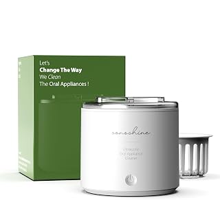 Ultrasonic Retainer Cleaner – Auto-Adjust 39-48kHz Electric Cleaner for Aligner, NightGuard, Mouth Guard, Denture & More | Easy & Quiet - Amazon product rated Grade A
