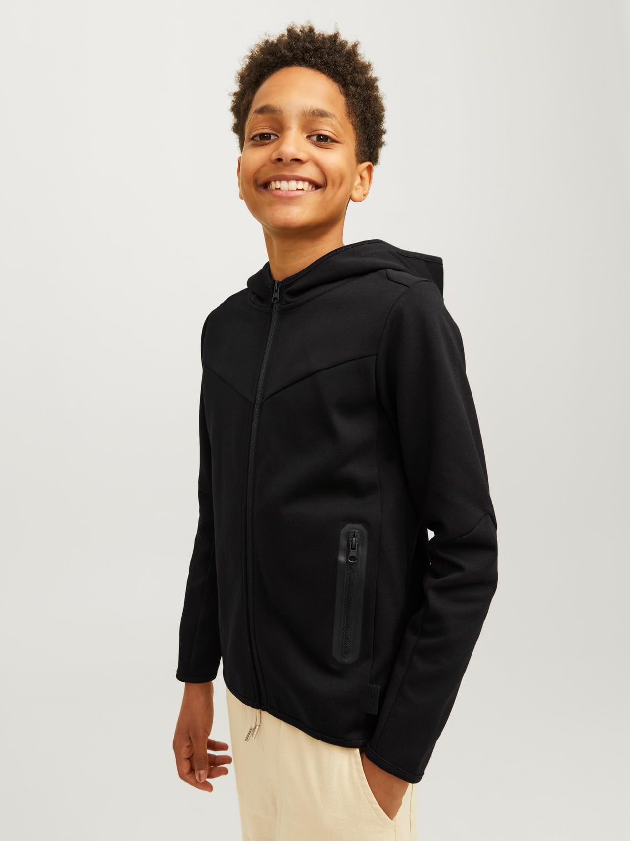 Jack & Jones Jungen Jcofusion Sweat Zip Hood Bn Jnr Sweatshirt-Jacke (1er Pack)