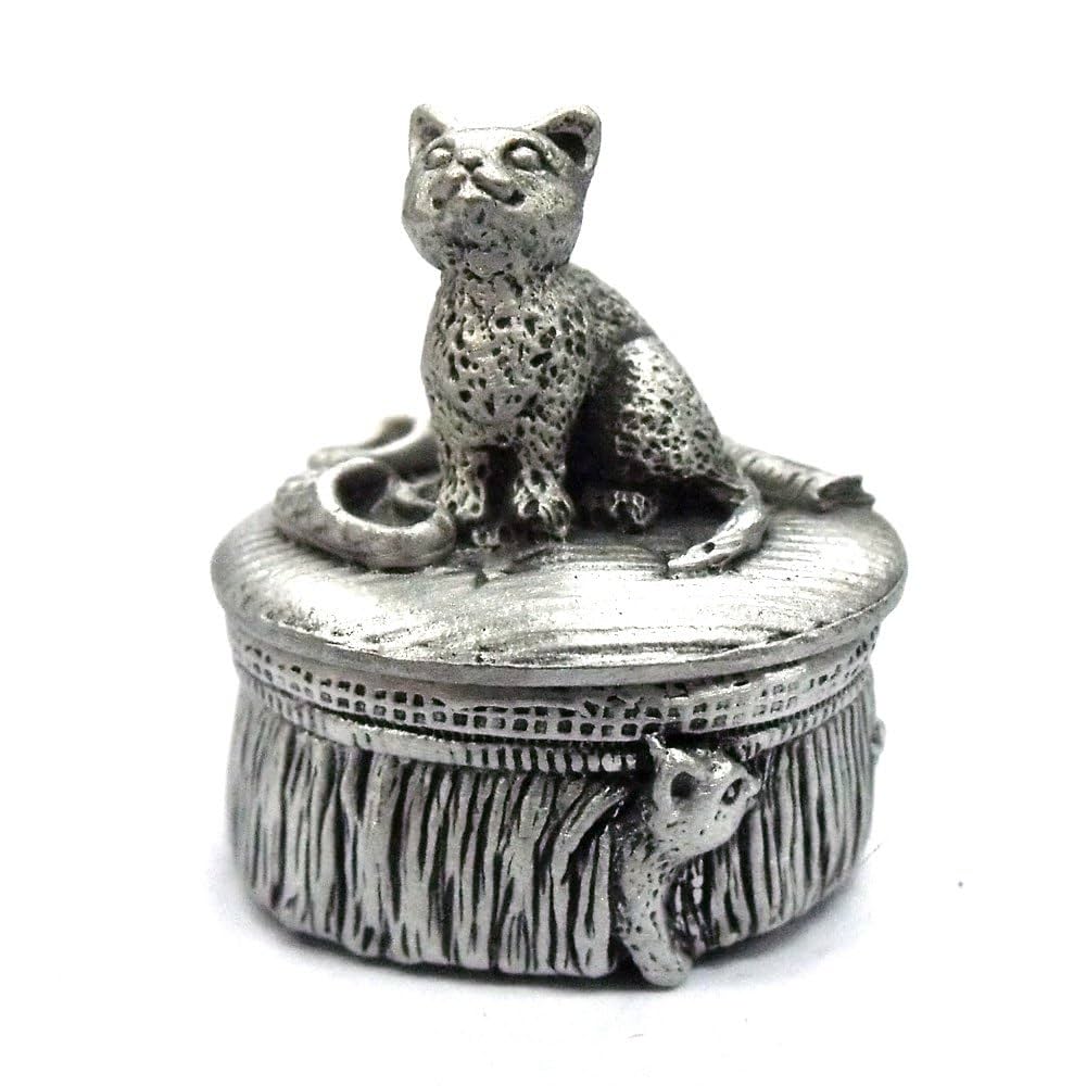 A.E. Williams 猫のピューター置物 Amazon.co.jp: A.E.Williams 猫のトゥースボックス おすまし