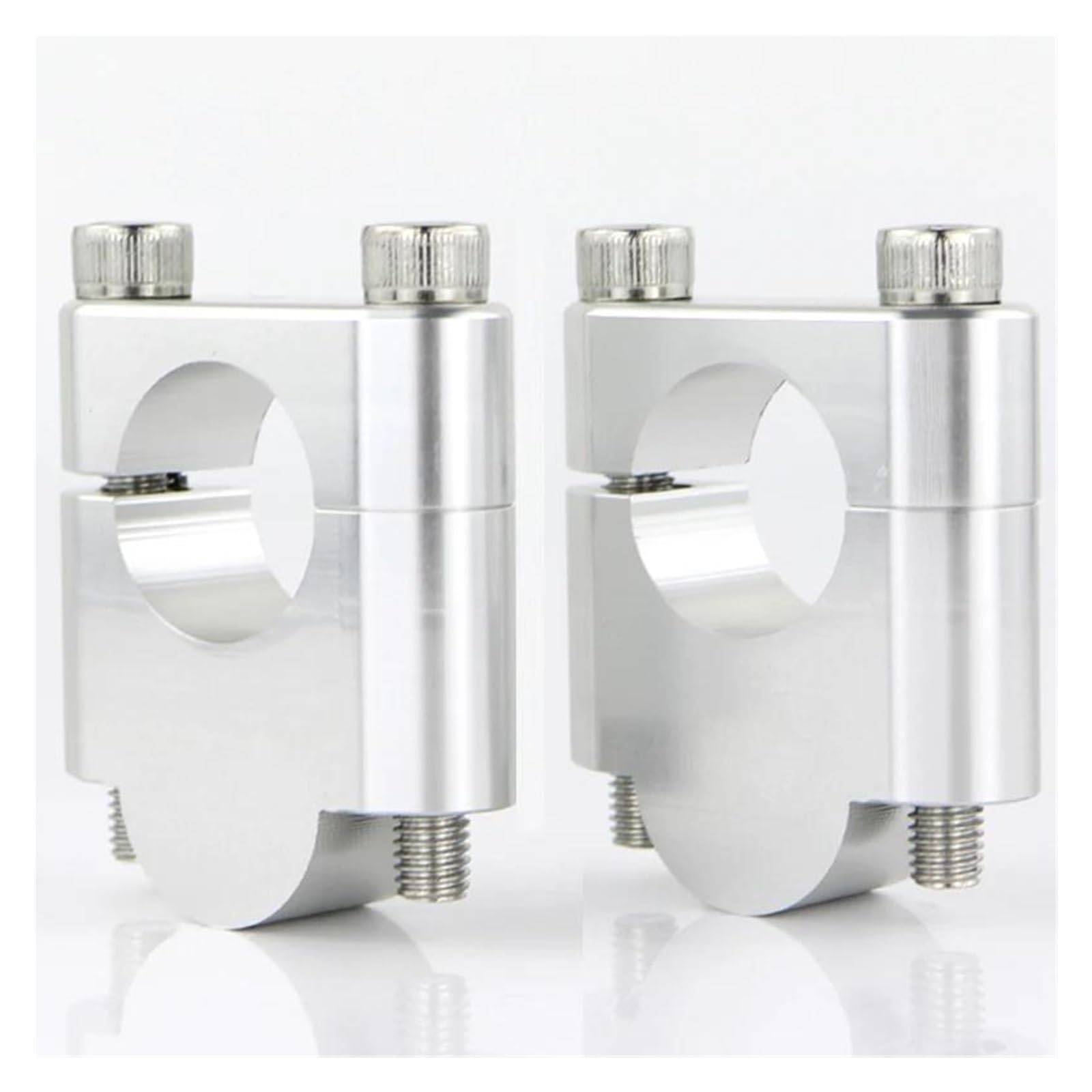 Handlebar Riser Fat Bar Risers Clamps Universal 28 Mm 1 1/8" Bars Riser Clamp(Silver Riser 30mm)