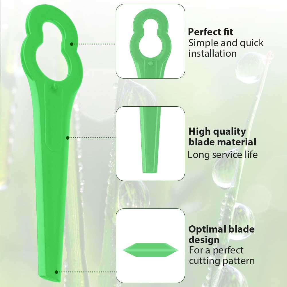 OFFCUP Plastic Grass Trimmer Blades, 70 Pcs Replacement Plastic Blades - Image 3