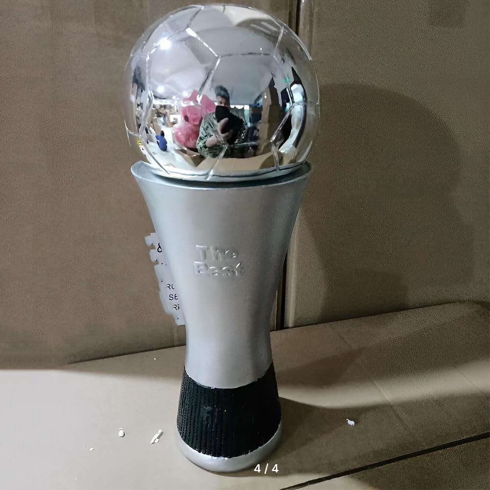 Trofeo de Plata para el Mejor Jugador de fútbol, ​​Premio Balón de Oro, trofeos para fanáticos, coleccionables, Recuerdos, Decoraciones para el hogar, Adornos, Regalos de cumpleaños Creativo