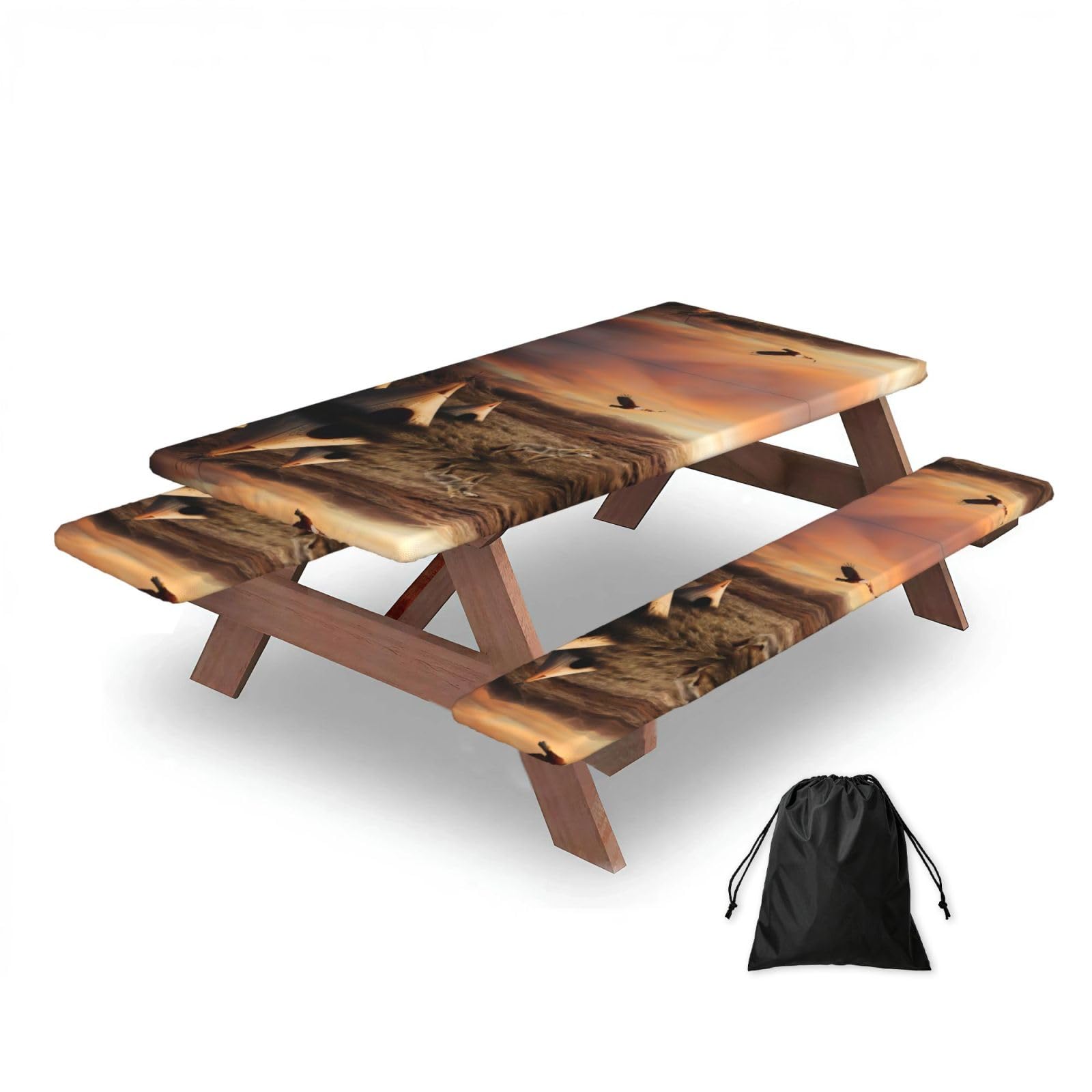 Native American Tribes Rectangular water-repellent picnic tablecloths, outdoor camping, picnic, BBQ