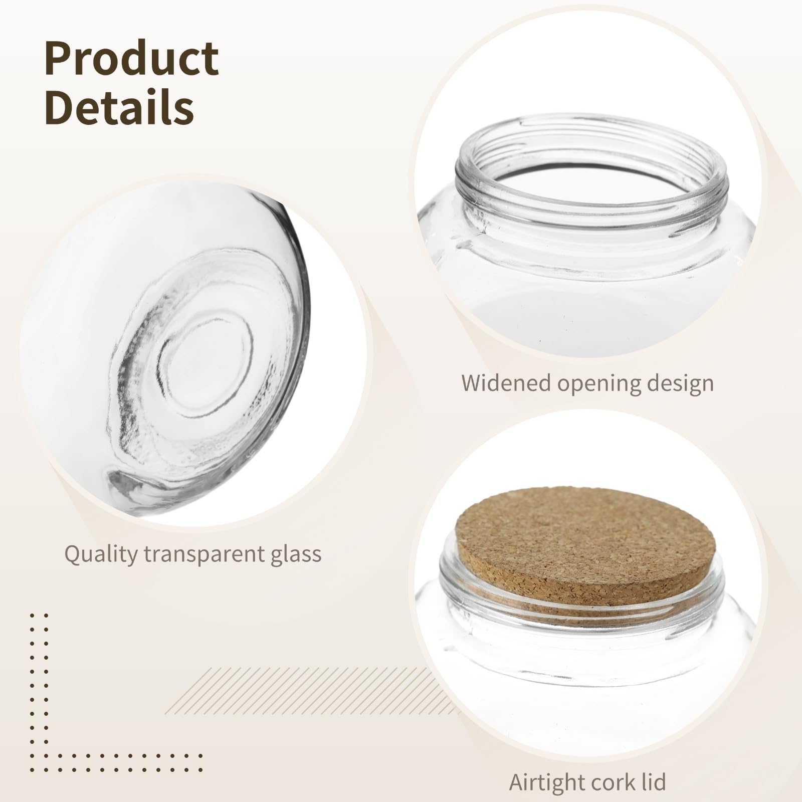 2 Stk. Glas-Keksdosen, 71 oz Vorratsdosen mit breiter Öffnung und vakuumversiegelten Korkdeckeln, große Bonbondose für Küche und Vorratsschrank, Marker und Etiketten, für Kaffee, Tee, Mehl, Bohnen