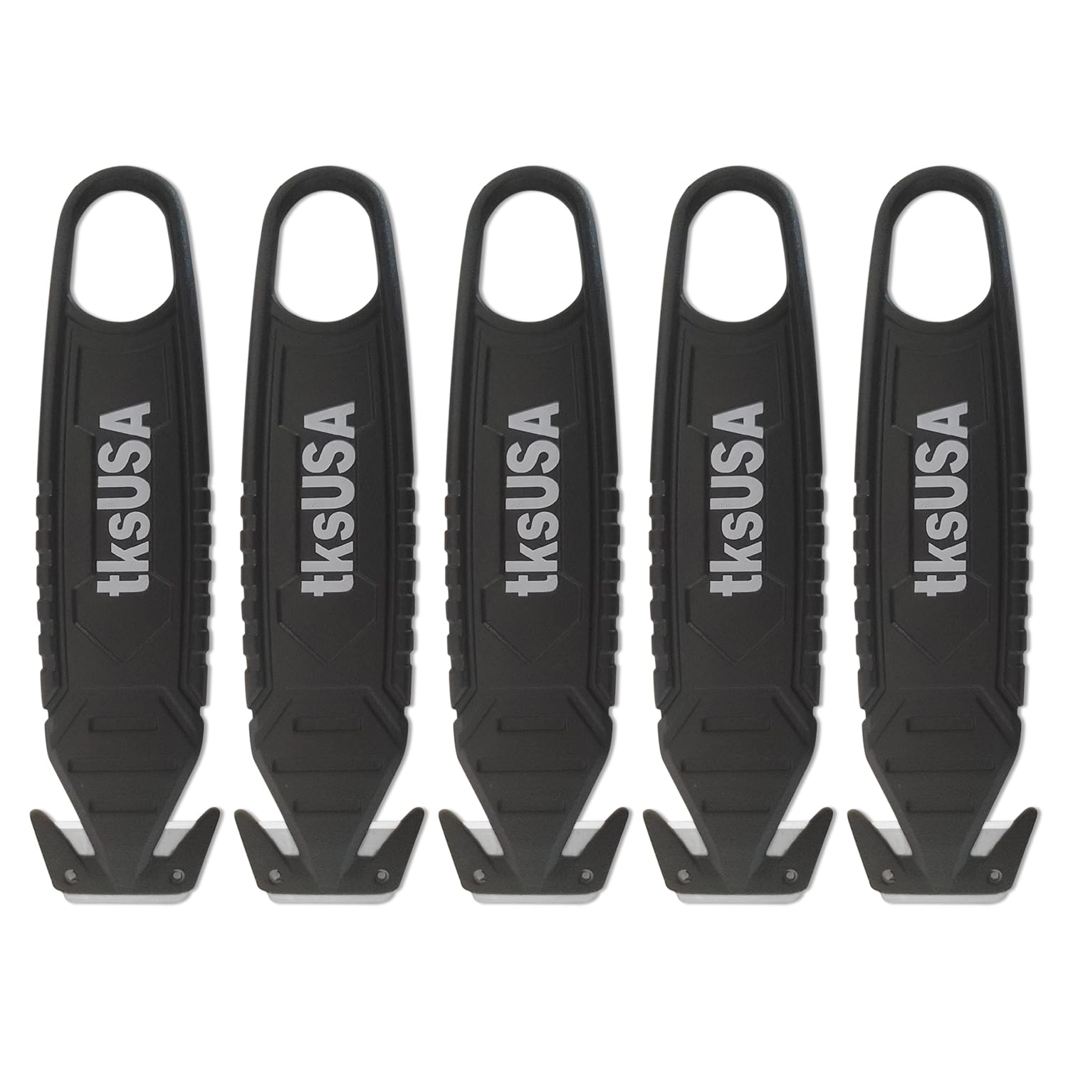 Safety Box Cutter. tksUSA here, your Cutter Stainless, Steel Package Opener. Pack Safety Knife Package Box Opener with Ergonomic Film Cutting Blade for Box, Carton, Shrink Wrap, Plastic Straps