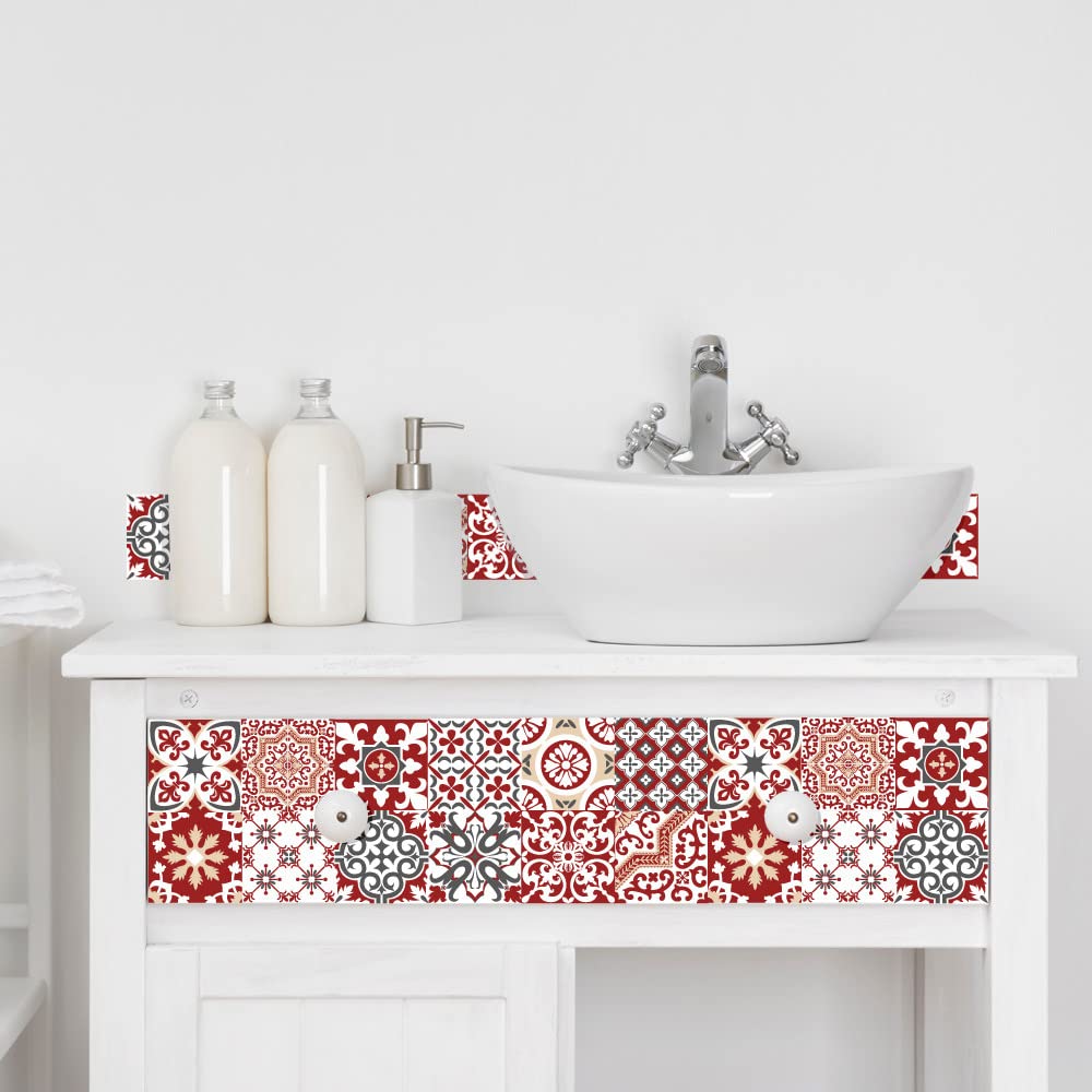 Sticker Carrelage | Planche De 12 Stickers Carrelage - Carreaux De