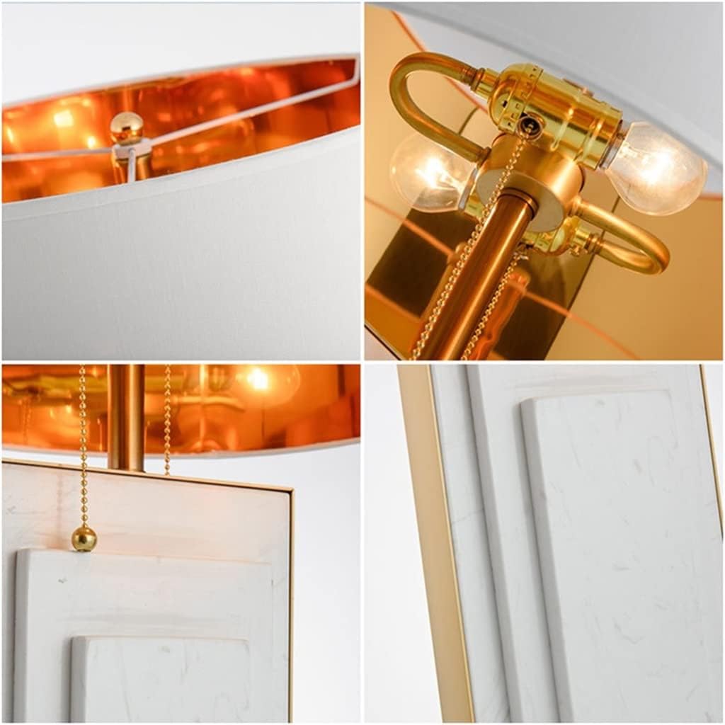 Desk Lamps Modern Desk Lamp Bedroom Marble Fabric Desk Lamp Home LED Decoration Living Room Office (Color : A Size : 36 * 68cm) (B 36 * 68cm)