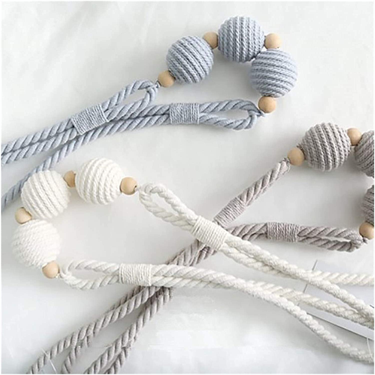 Anneau de rideau 2 pièces/ensemble embrasses de rideau Style nordique coton fenêtre corde décor à la maison rideau boucle sangle support Clips pour rideaux accessoires accessoires de rideau (Couleur