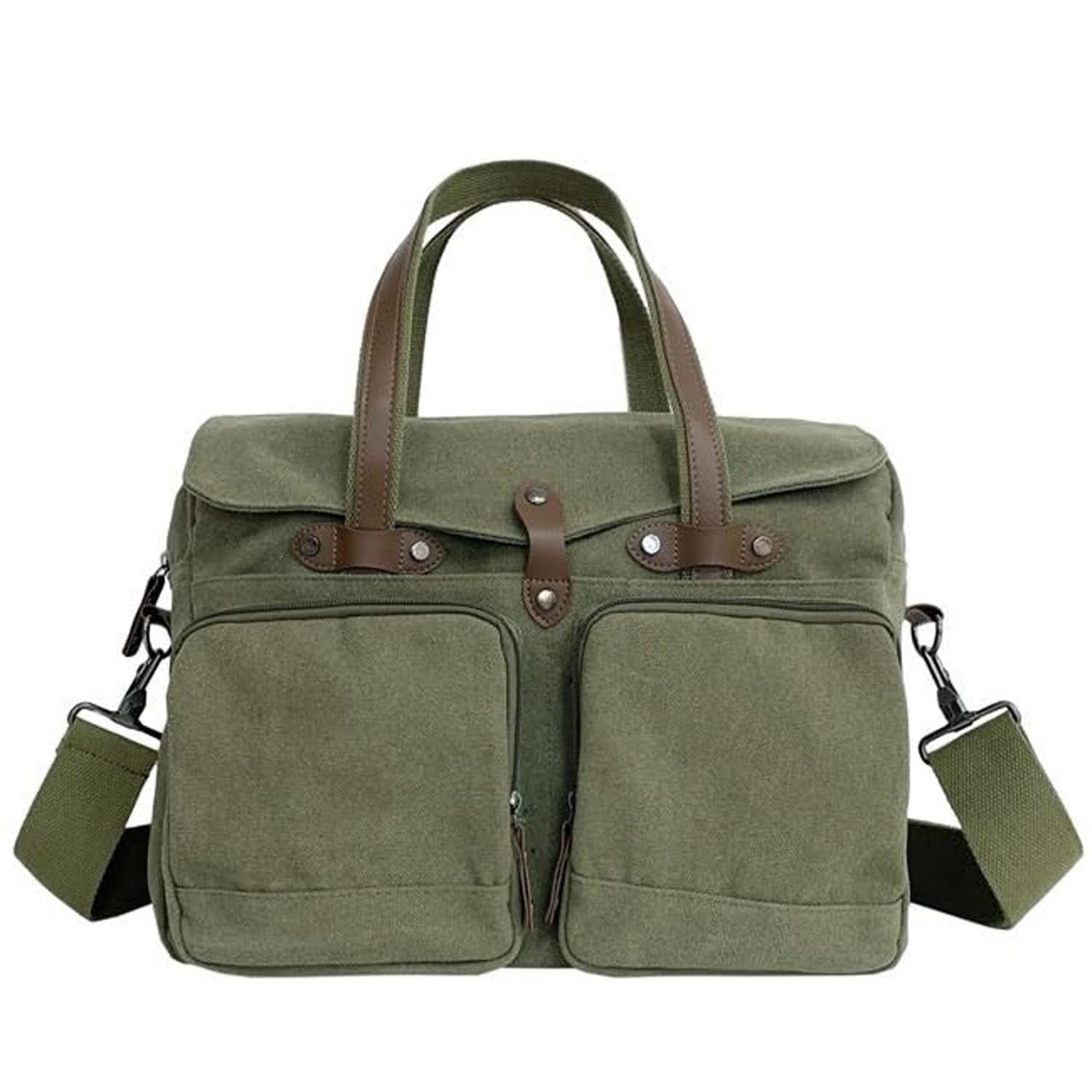 Handcuffs Stylish Vintage Shoulder Bag for Men & Women |Stylish Shoulder Satchel | Crossbody Messenger with Multiple Compartments for Daily Use (Olive)-image-22
