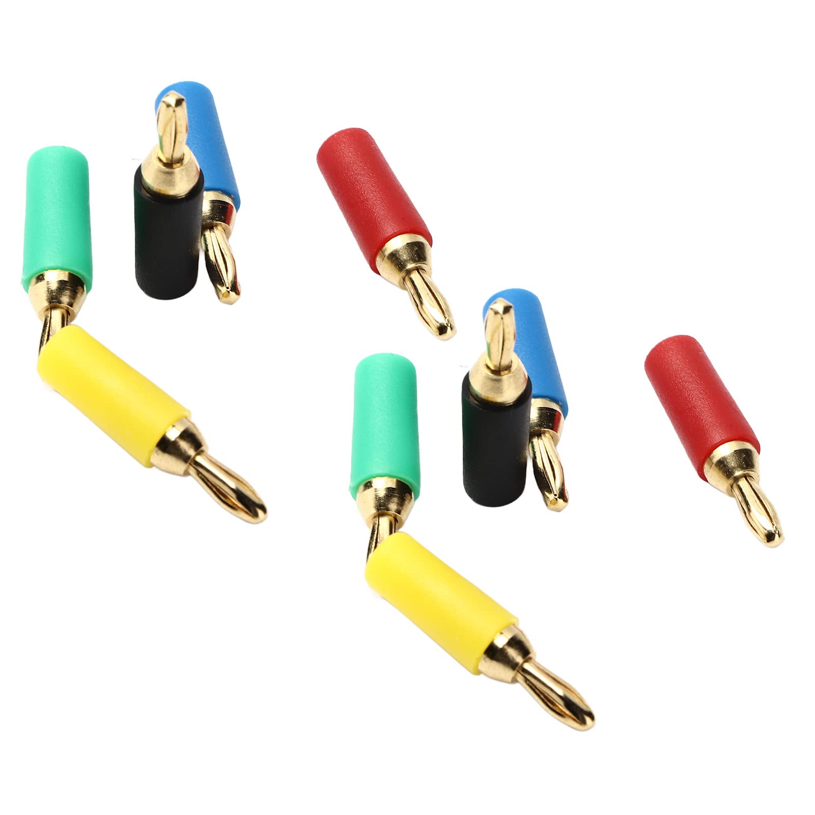 Yctze Fiches Banane Plaquées Or 2.5mm, Connecteurs à Souder pour Projets Fiables et électroniques, 10 Pièces