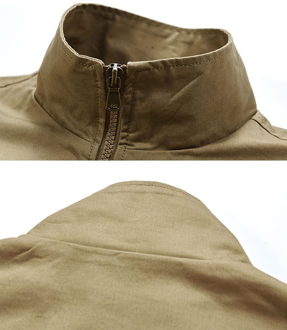 Gilet in Cotone da Uomo M-5XL - Allentato Multitasche per Esterni Con Tasche Con Cerniera, Senza Maniche