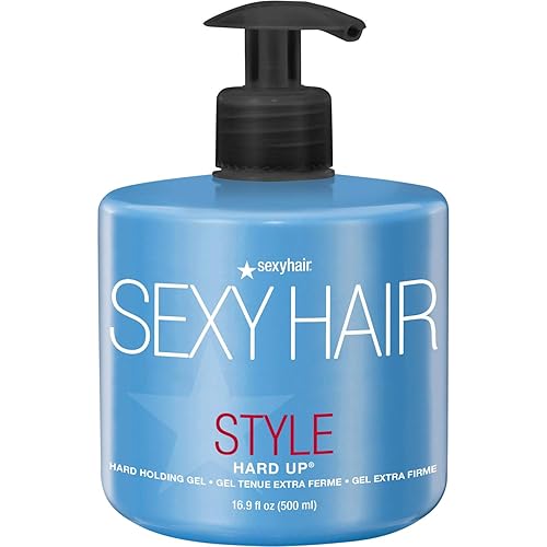 SexyHair Style Hard Up - Gel de sujeción dura agarre extremo fórmula que no se descama todo tipo de cabello