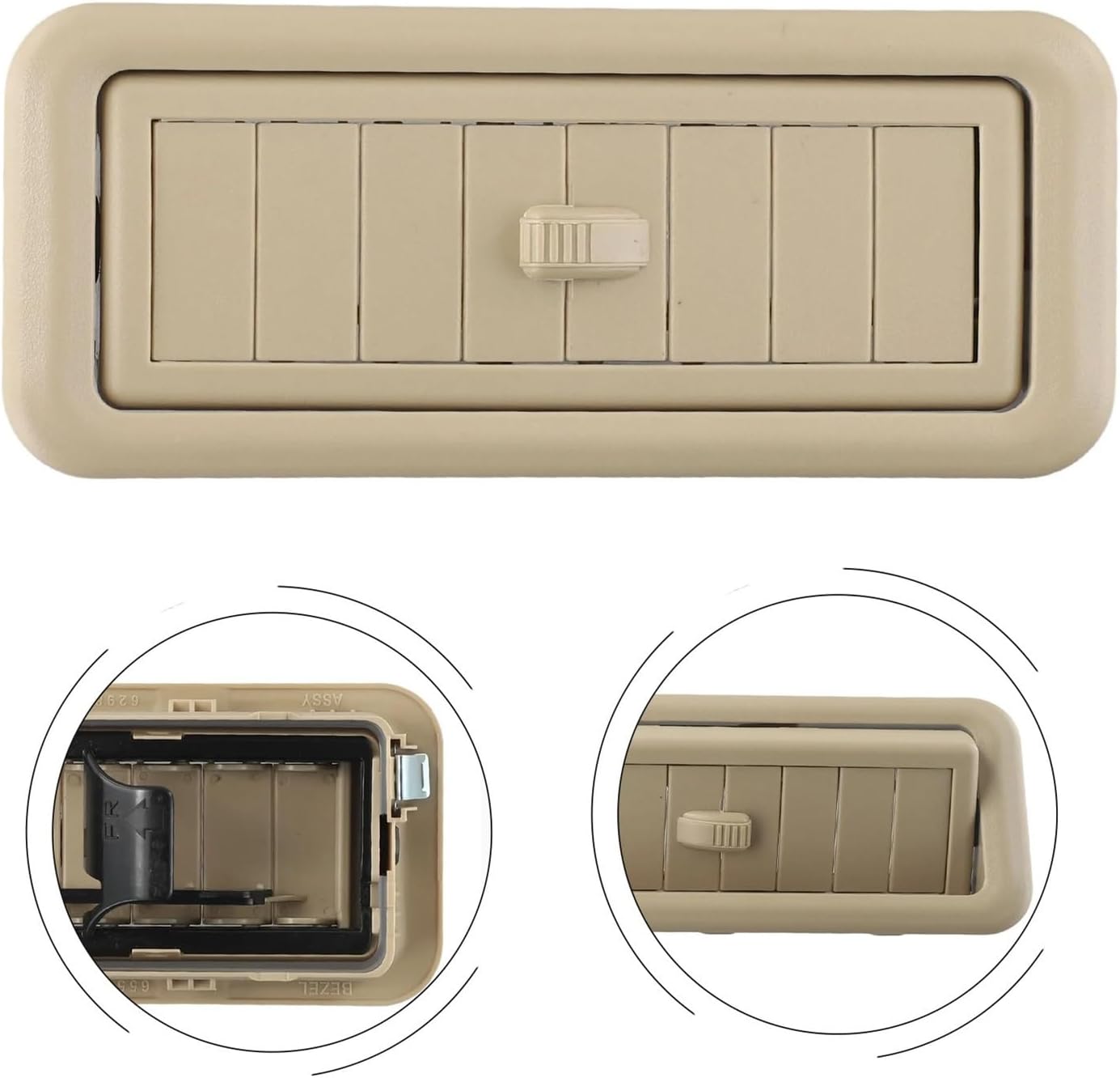 Car Top A/C Outlet Air Vent | Compatible With Toyota Land Cruiser Prado LC150 150 2010-2017 Car Air-conditioning Installatio(Beige)