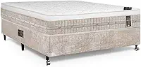 Cama Box + Colchão Castor Casal Premium One Face Tecnopedic 138x188x57cm