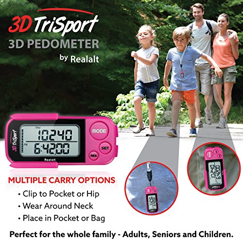 Realalt 3DTriSport 3D Pedometro, Contapassi