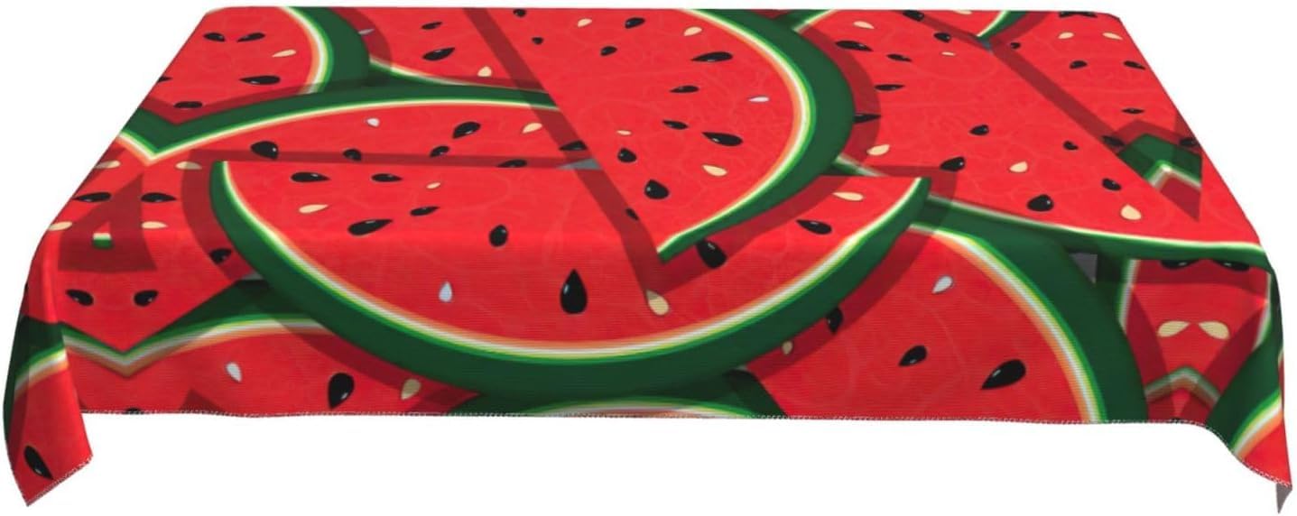 Prostokątny obrus 140 x 300 cm owoce arbuzy, tkanina poliestrowa odporna na plamy i zmywalna, ochraniacz na stół dla 8-10 osób, do użytku w kuchni, salonie wewnątrz i na zewnątrz 5751v