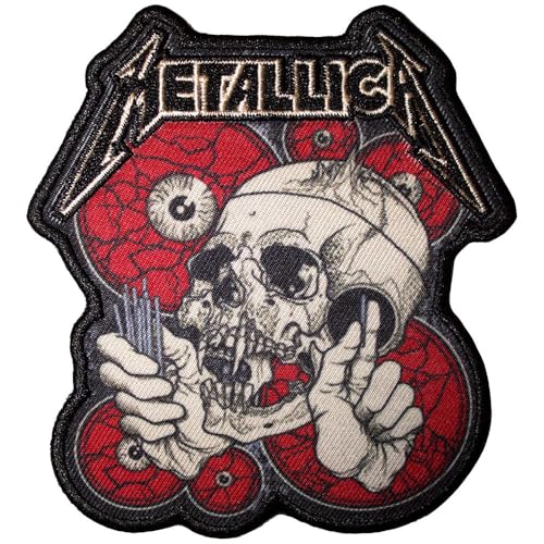 Metallica The Shortest Straw Rouge Eyes Standard Printed Patch Size One Size