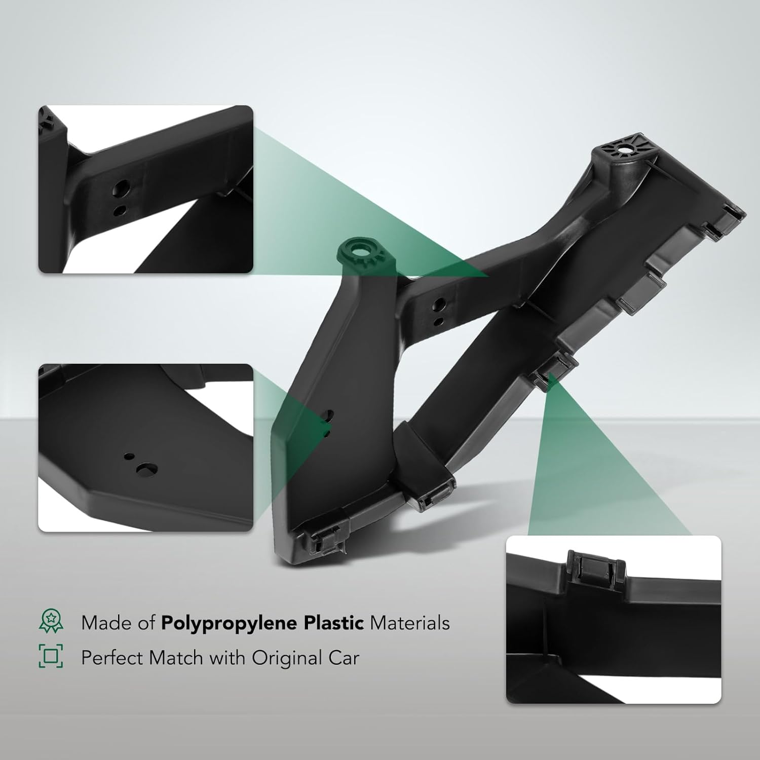 YHTAUTO Front Left Driver Side Headlight Bracket Compatible with Honda Civic 2016-2021 Coupe Sedan, Bumper Bracket