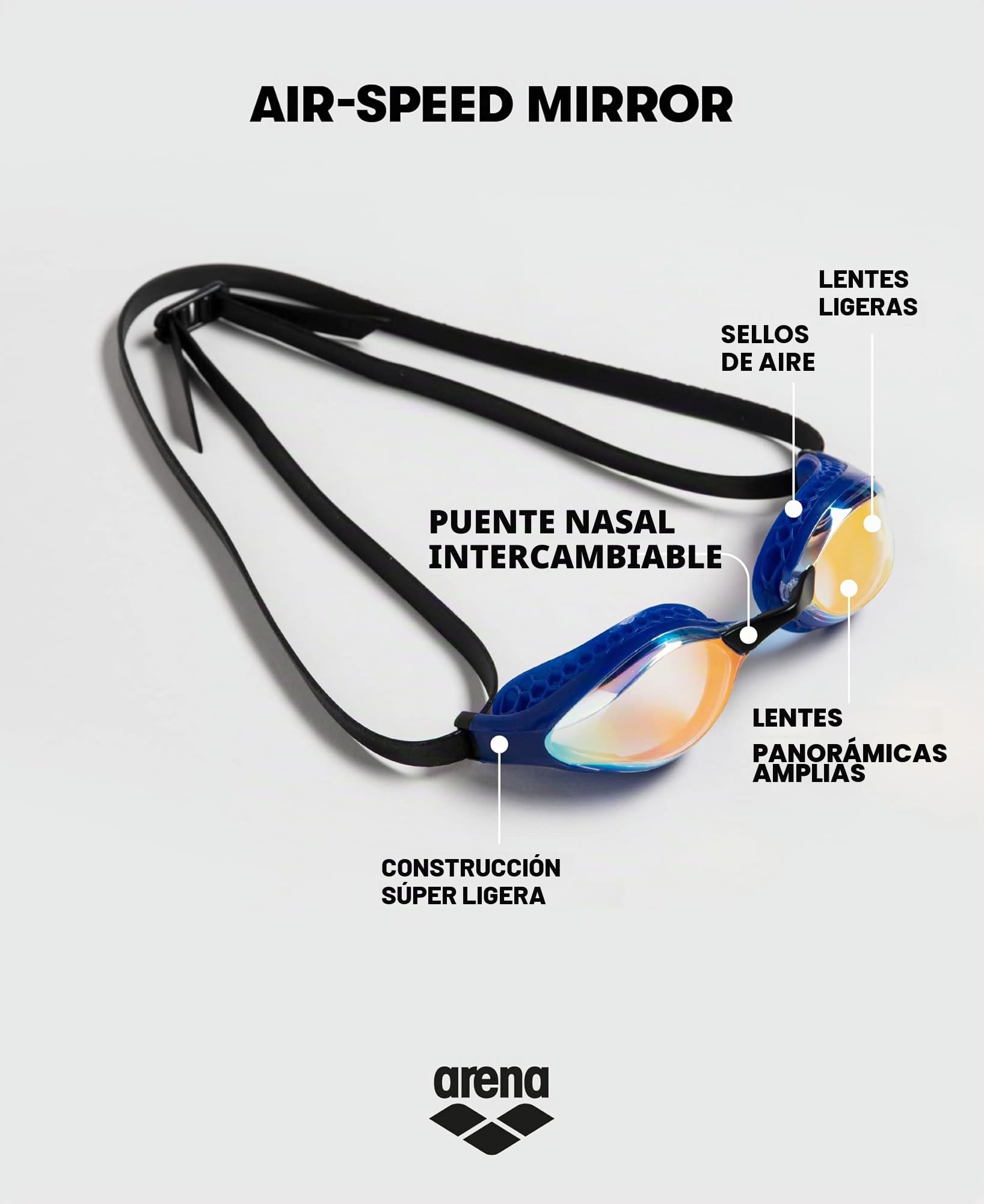 ARENA Air-Speed Mirror Gafas de natación Unisex Adulto