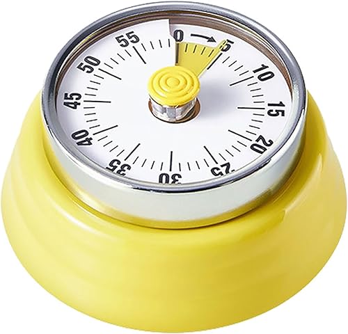 Elegante temporizador de cocina vintage de acero inoxidable con accesorio magnético, cuenta regresiva de 60 minutos y alarma audible, perfecto para