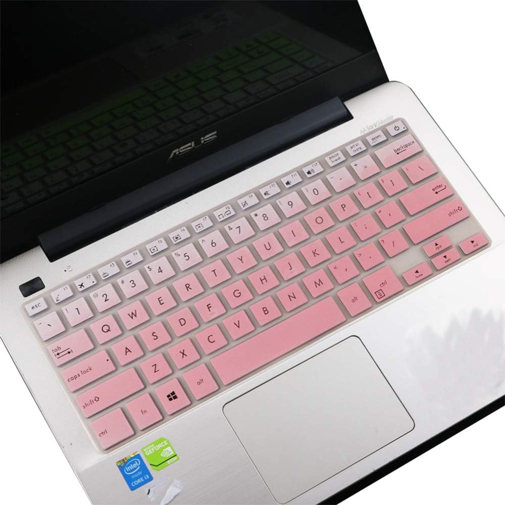 Keyboard Cover Design for ASUS ZenBook Flip 14 UX461(UA/UN) |VivoBook S406UA TP461UN 14" |ASUS ZenBook 13 UX331UN U3100 13.3" Protective Skin (Gradual Pink)